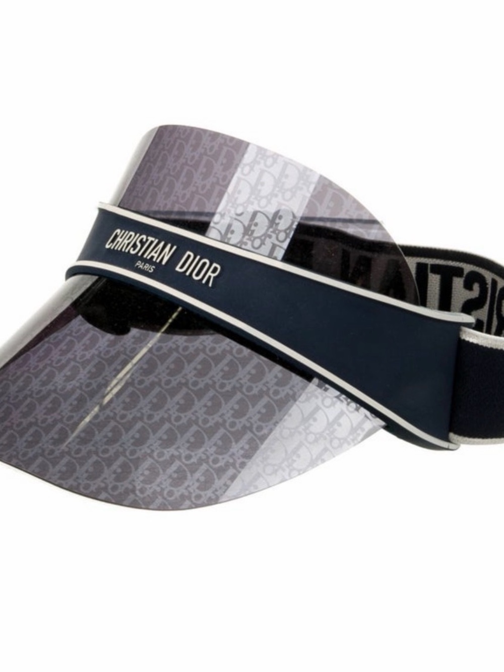 💯 Authentic Dior Navy Visor -Tinted Logo Shield